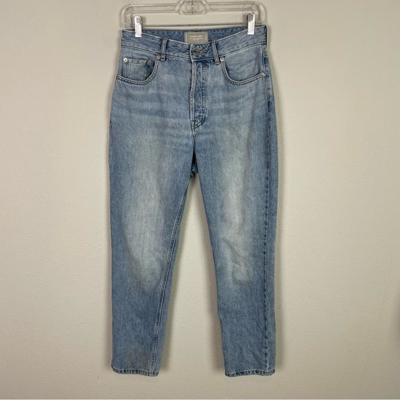 Everlane Light Wash Denim The Curvy 90's Cheeky Straight Jeans 28R - Picture 2 of 7